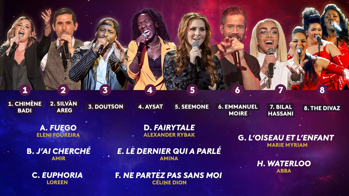  Reveladas as canções para cover na final do Destination Eurovision (França)