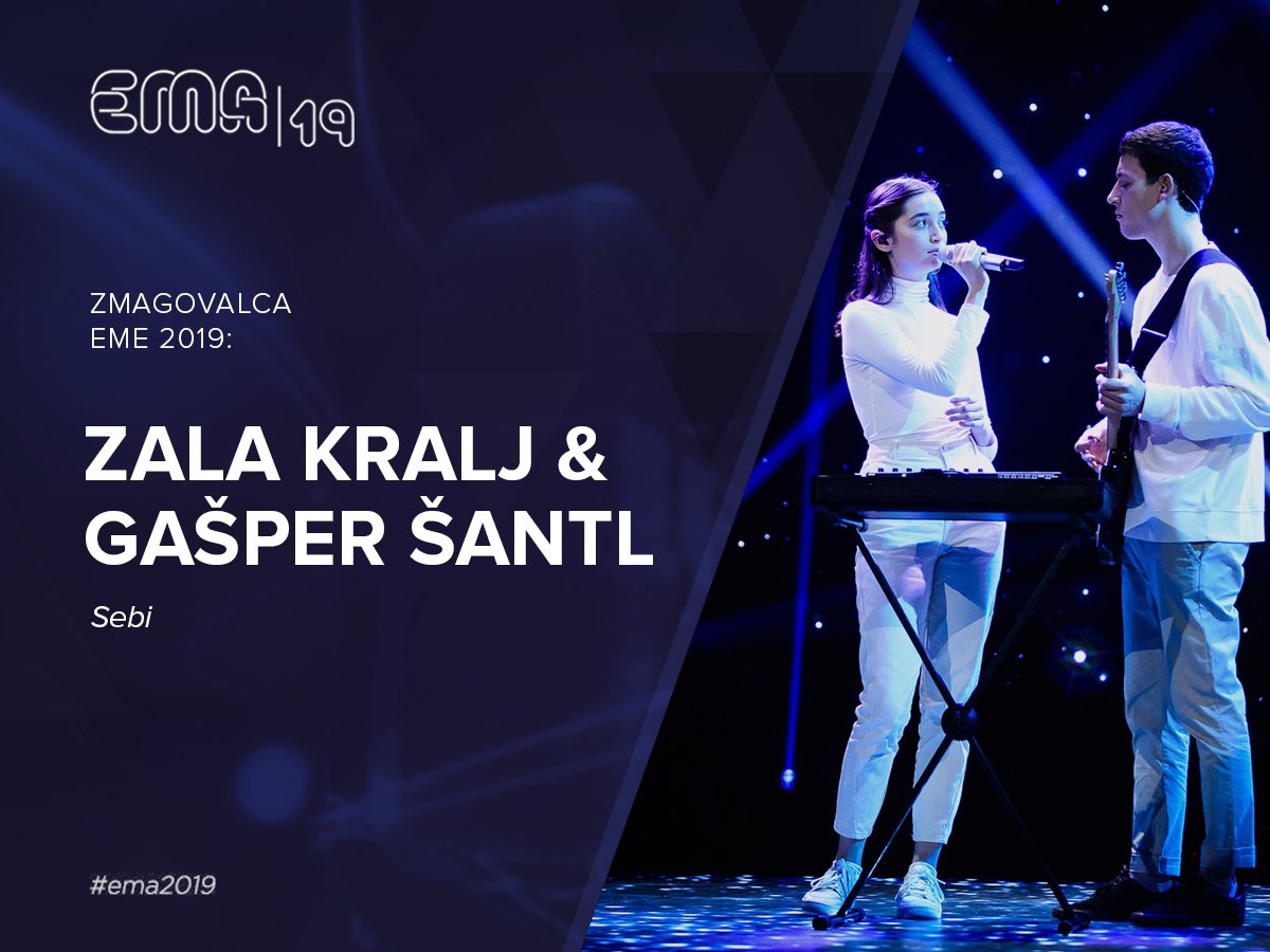  Zala Kralj e Gašper Šantl na Eurovisão 2019 pela Eslovénia