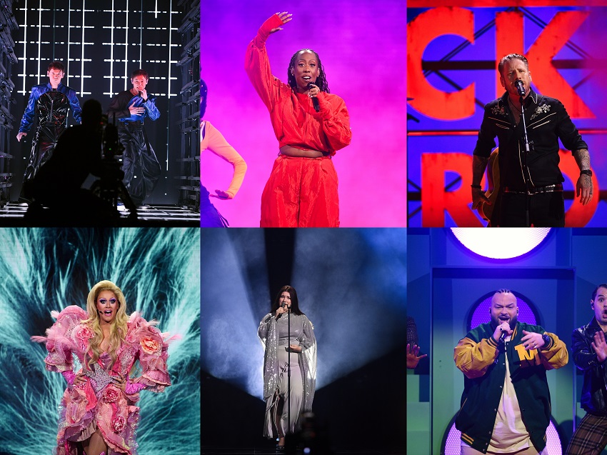  Os excertos das canções e dos ensaios da quinta eliminatória do Melodifestivalen 2024